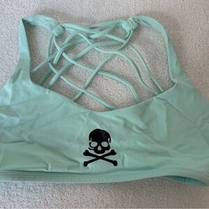 lululemon athletica Mint Sports Bra with Skull Design